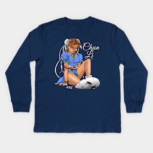 Chun-Li   "Vegas Final Battle" Kids Long Sleeve T-Shirt